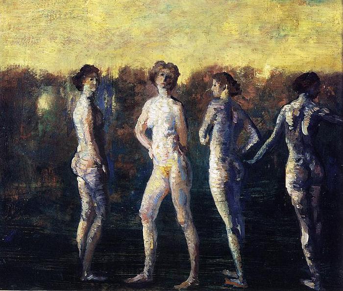 Arthur Bowen Davies Four Figures (1911) by Arthur B. Davies oil painting image
